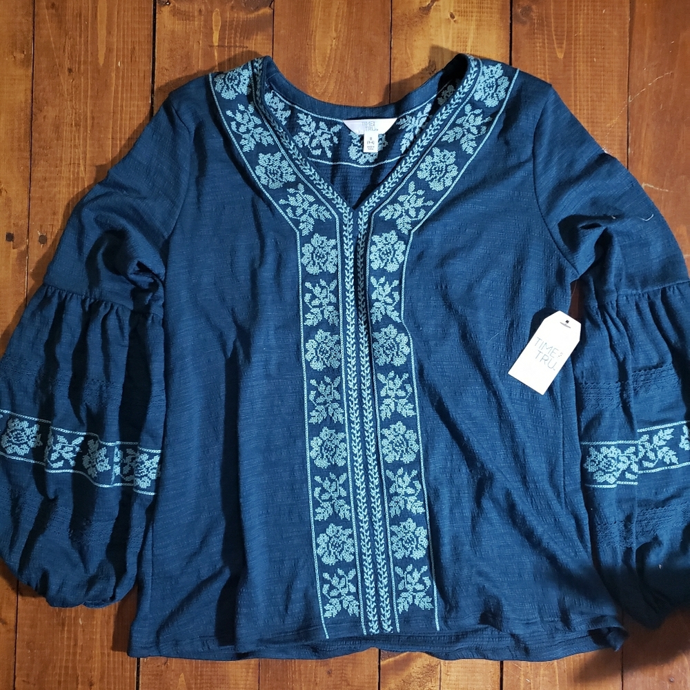 Time and True boho chic top